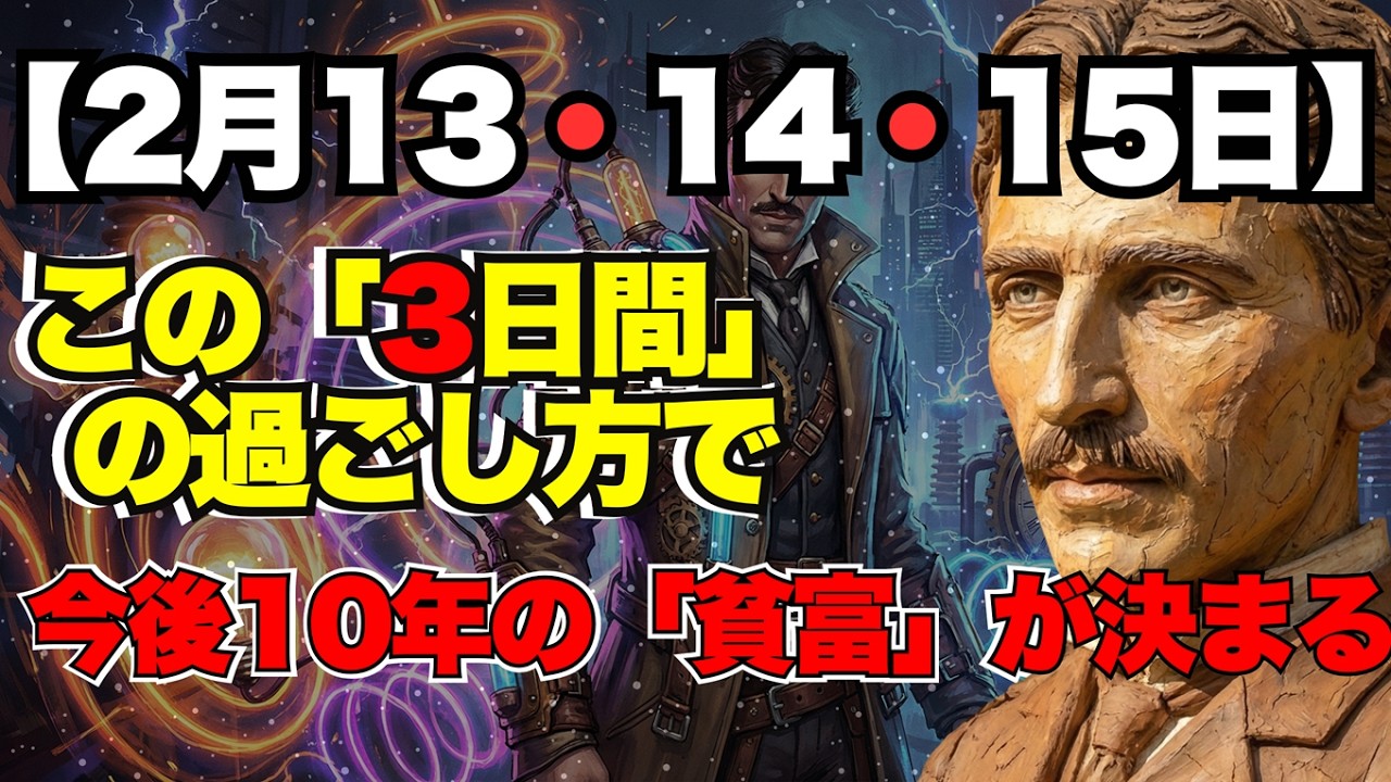 【※表示されたらすぐに準備して】明日から始まる「3連開運日(13・14・15日)」。この波に乗れる人は、2026年の億万長者確定です。