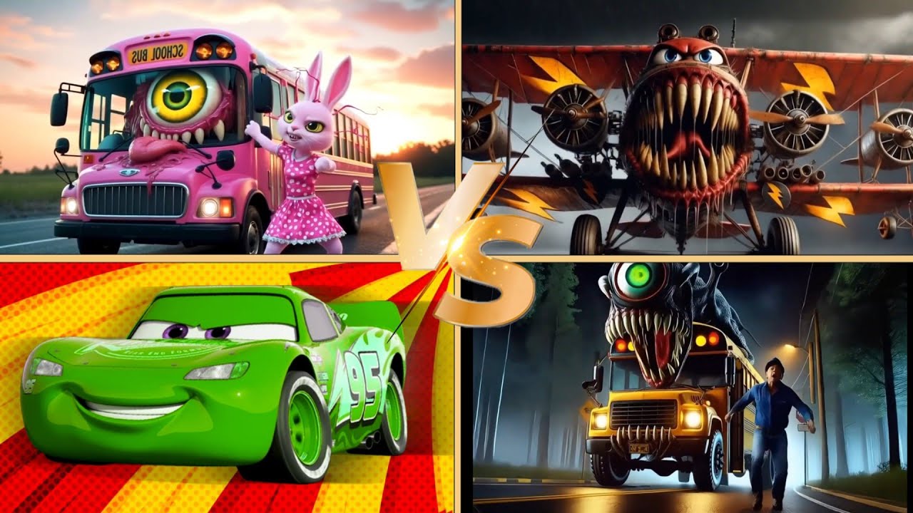 SCHOOL BUS MONSTER 🆚 MACQUEEN | COFFIN DANCE
