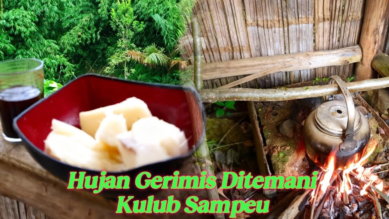 KEGIATAN BERTANI DI TENGAH PEGUNUNGAN-HUJAN GERIMIS TERASA DAMAI DITEMANI SINGKONG REBUS 