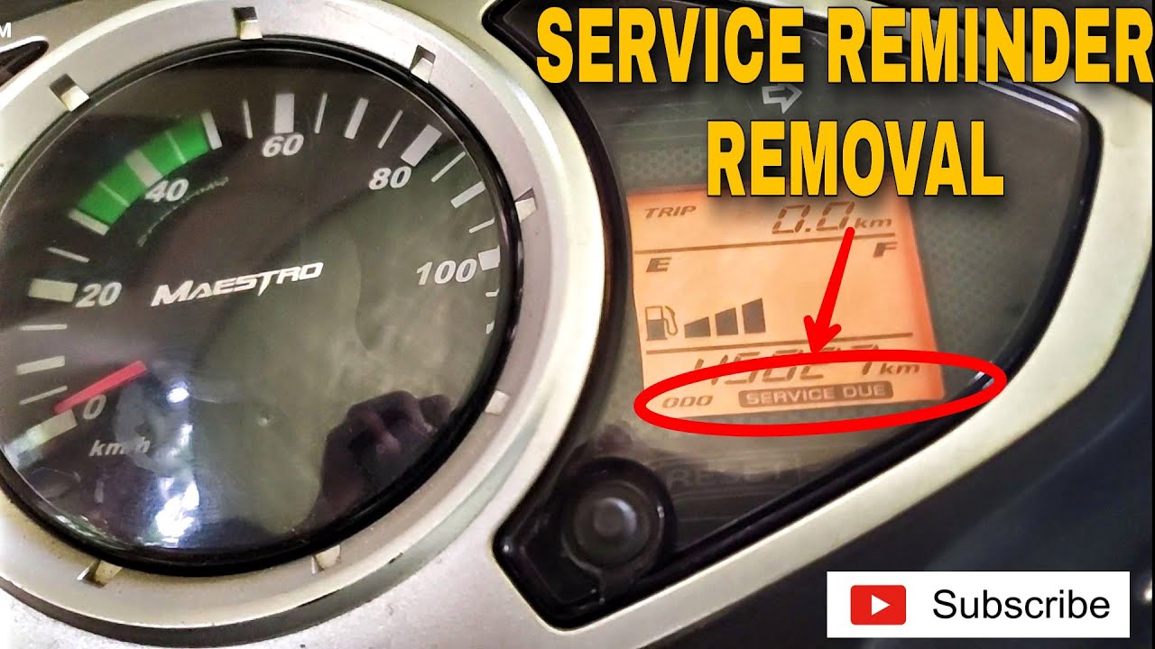 Hero Maestro Service Reminder Removal | DIY |