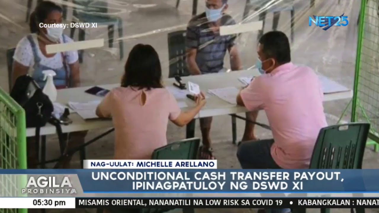 Unconditional cash transfer payout, ipinagpatuloy ng DSWD XI