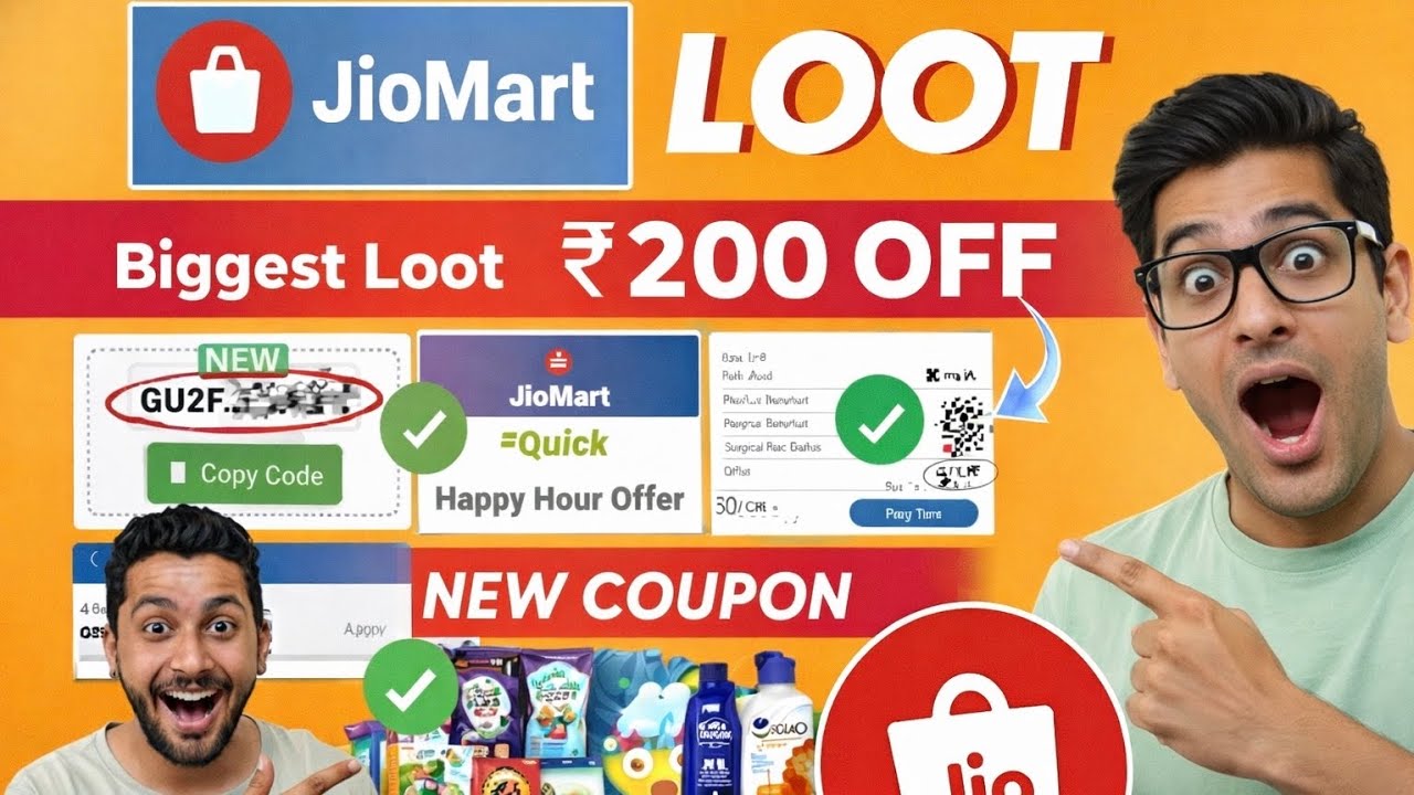 Jiomart Coupon code Today | Jio mart Loot Offers Today upto 90% off | 100 Rs off discount