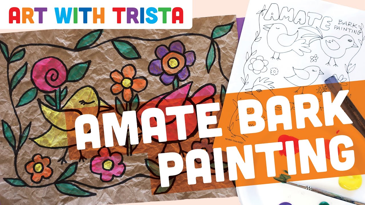 Amate Bark Painting Hispanic Heritage Month Art Tutorial - Art With Trista