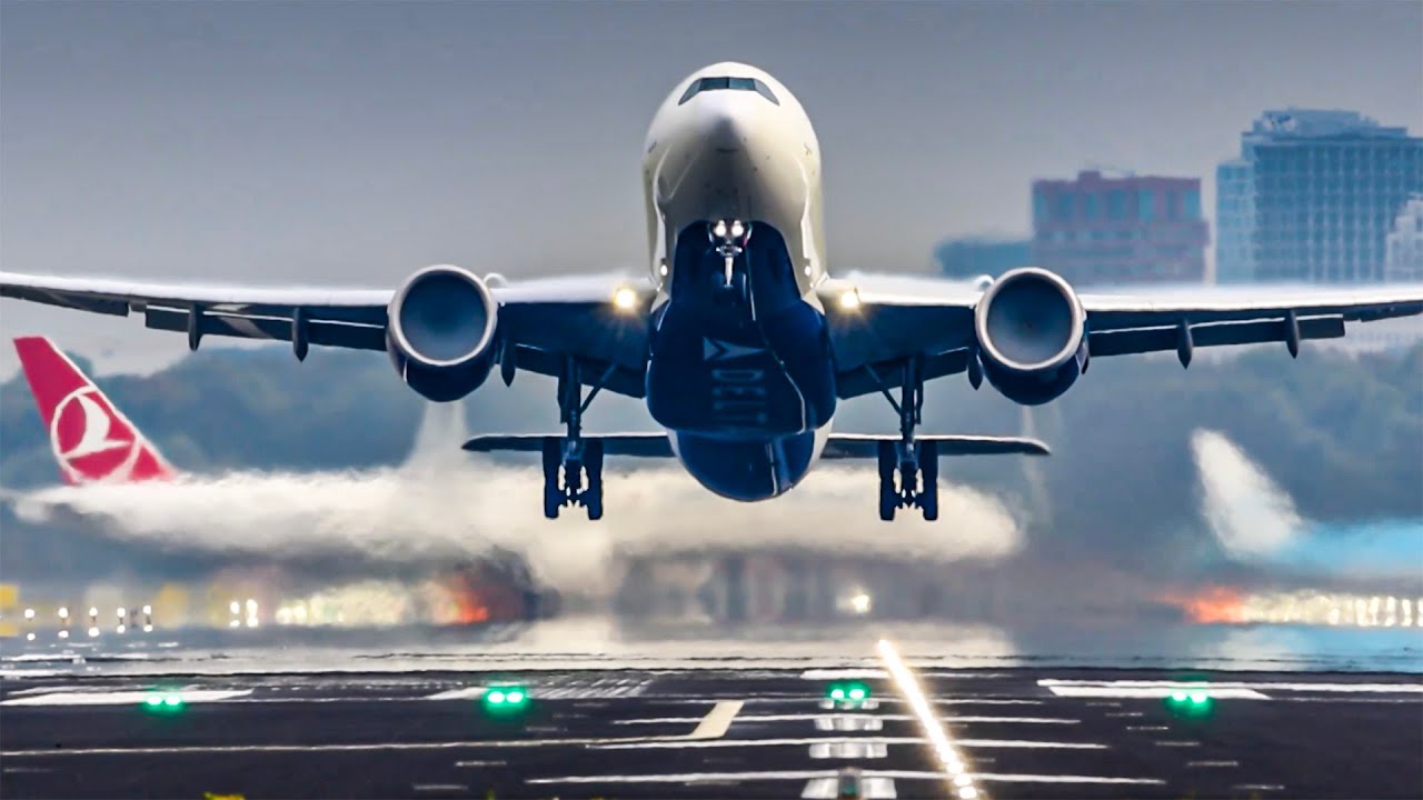 🚀 STUNNING HEAD-ON TAKE-OFFS 🇳🇱 Schphol Amsterdam Airport RWY 24 (B747, B777, B787, A350, A330) 4K