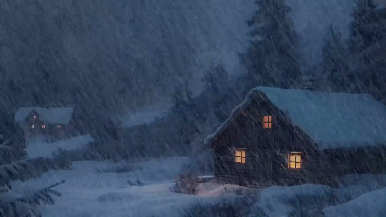 Quiet Cabin Nights ❄️ Cozy Piano by the Fireplace for Calm, Focus & Peaceful Sleep
