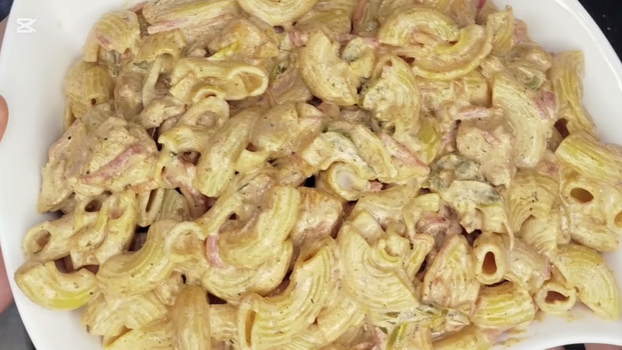 Creamy tikka macaroni 😋 easy and home made , creamy chicken pasta, creamy tikka 🍝😋pasta 