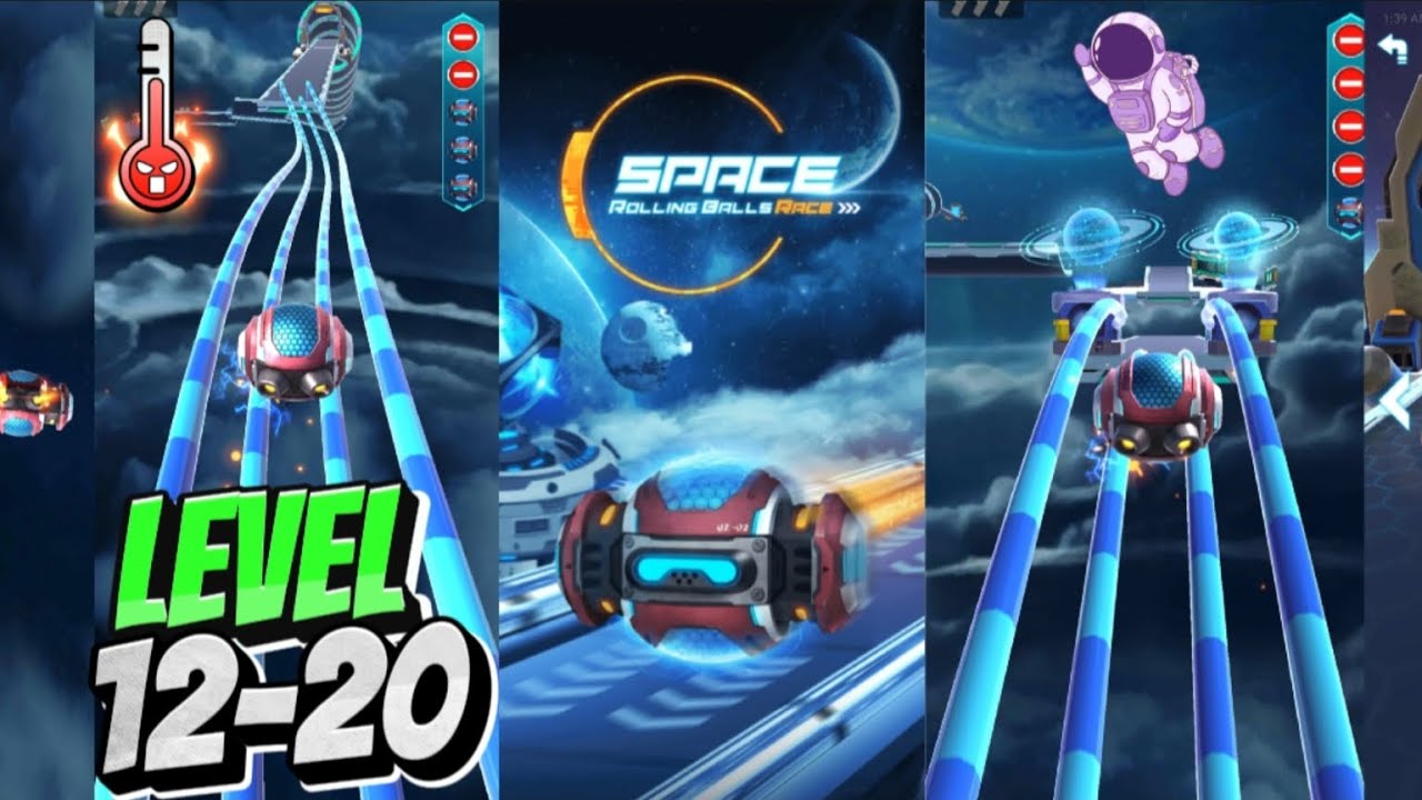 Space Rolling Balls Race - Level 12-20 - Gameplay