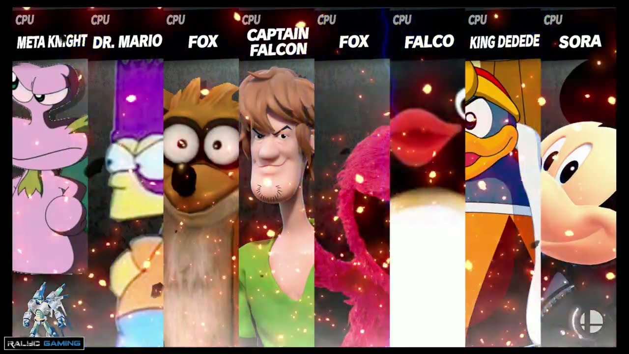 Escargoon vs Bartman vs Rigby vs Shaggy vs Elmo vs Pingu vs Dedede vs Mickey