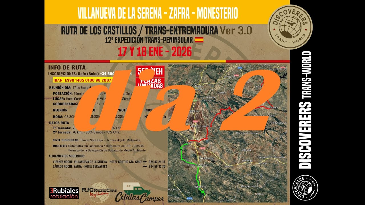 Ruta Villanueva de la Serena-Zafra-Monesterio. DIA 2