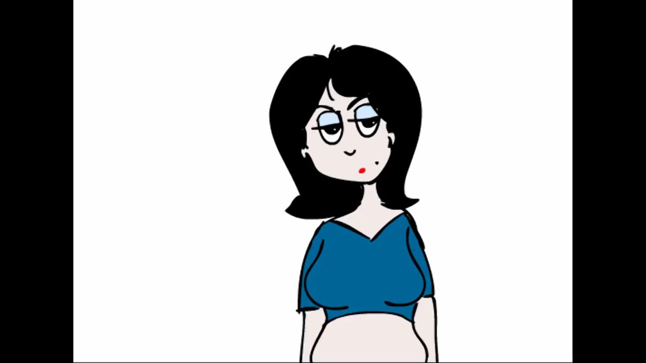 A woman belly monologue - bellylaughts animation 