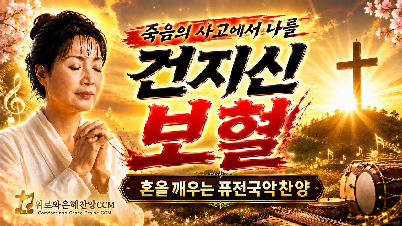 말씀으로 임재 하시는 찬양|Life water flows through a heart pierced by a spear.@위로와은혜한스푼