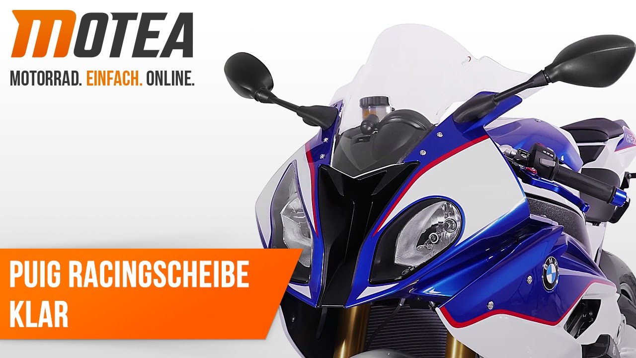 Motorrad Racingscheibe Puig klar