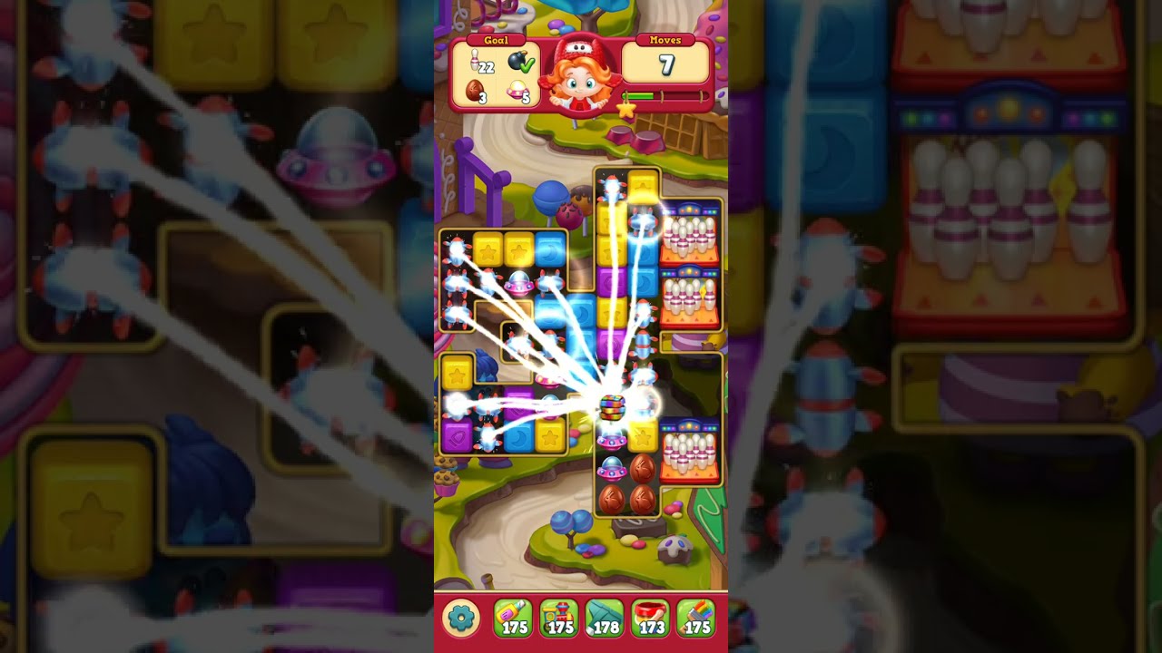 Toyblast game level1046&1047&1048&1049amazing funny game 🎮 |gaming |game play |with super power bomb