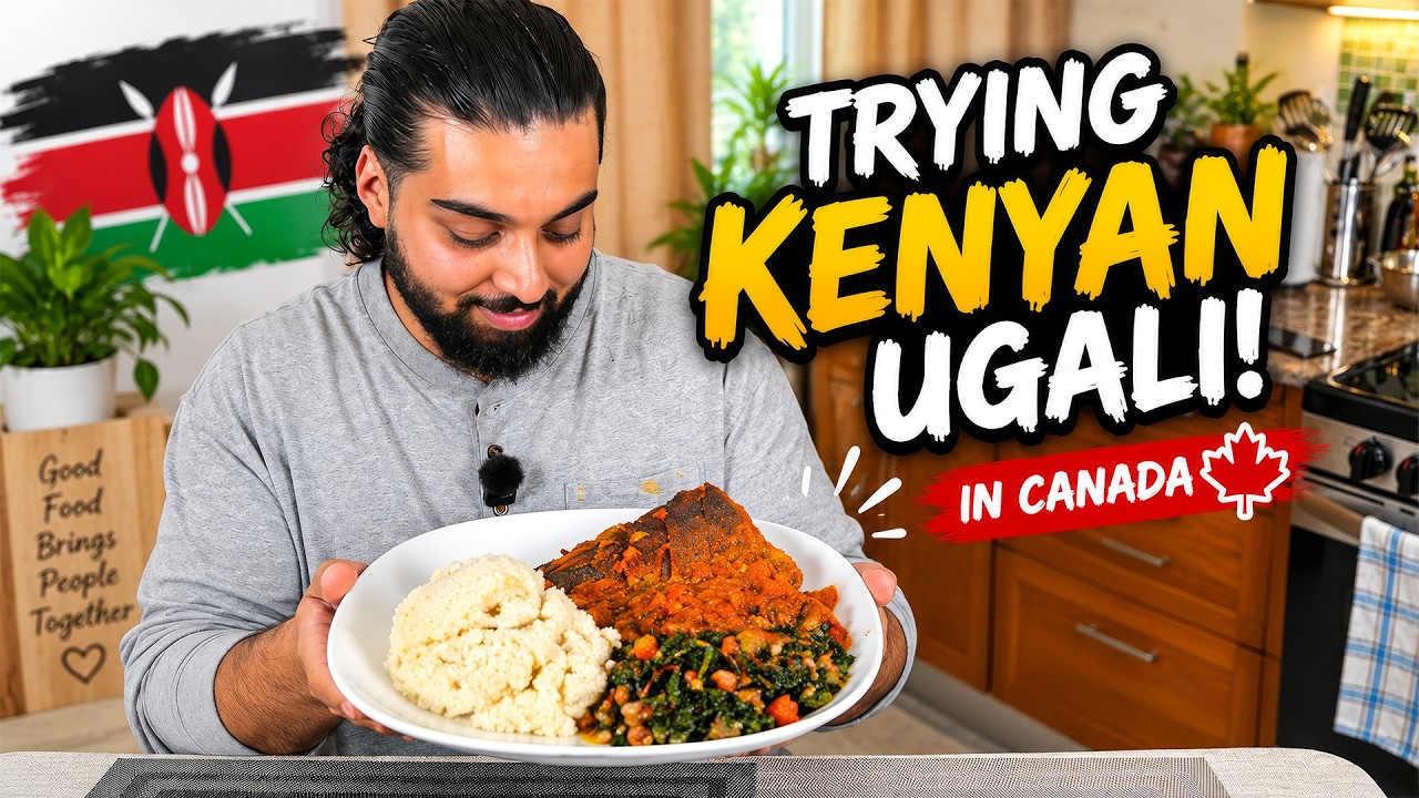 Husband Tries Kenyan Ugali And Fish In Canada