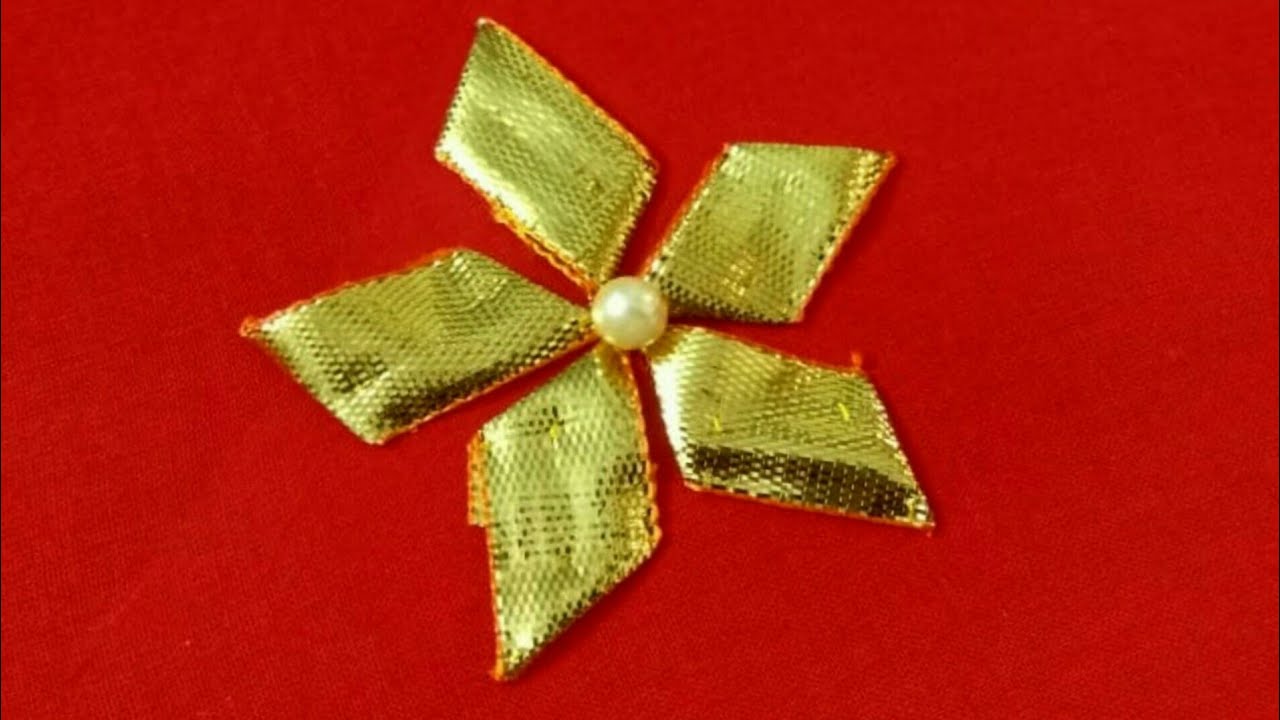 Gota patti work | gota embroidery | gota Patti flower | gota flower | gota Patti embroidery
