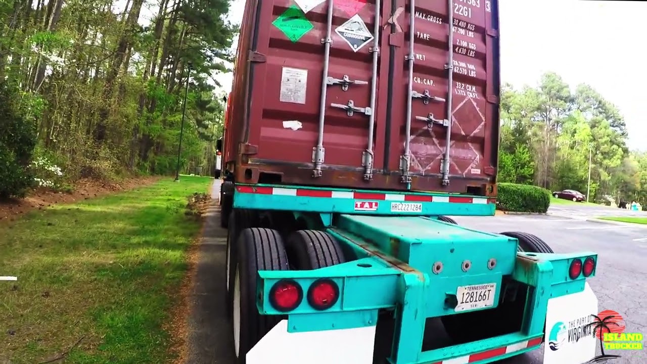 Balancing weight on a 20 ft container chassis
