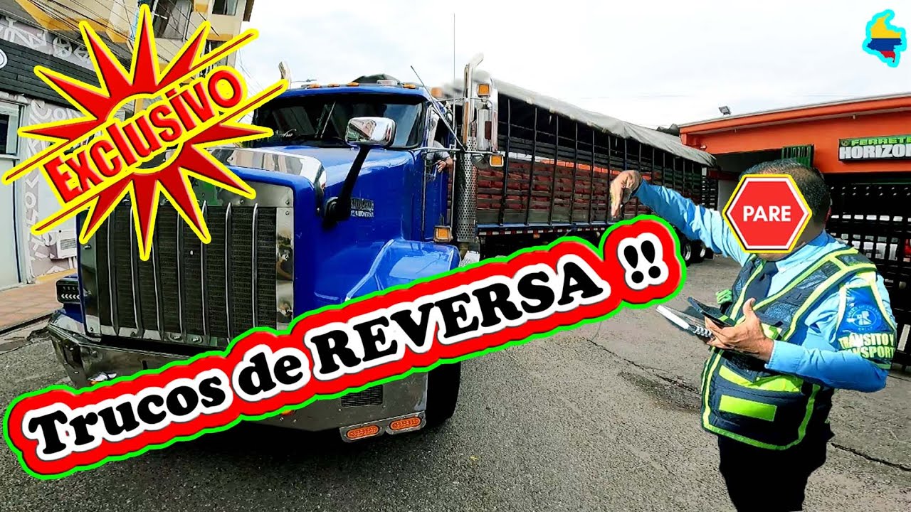 TRUCOS DE REVERSA !! #conductores #tractomulas #transportedecarga