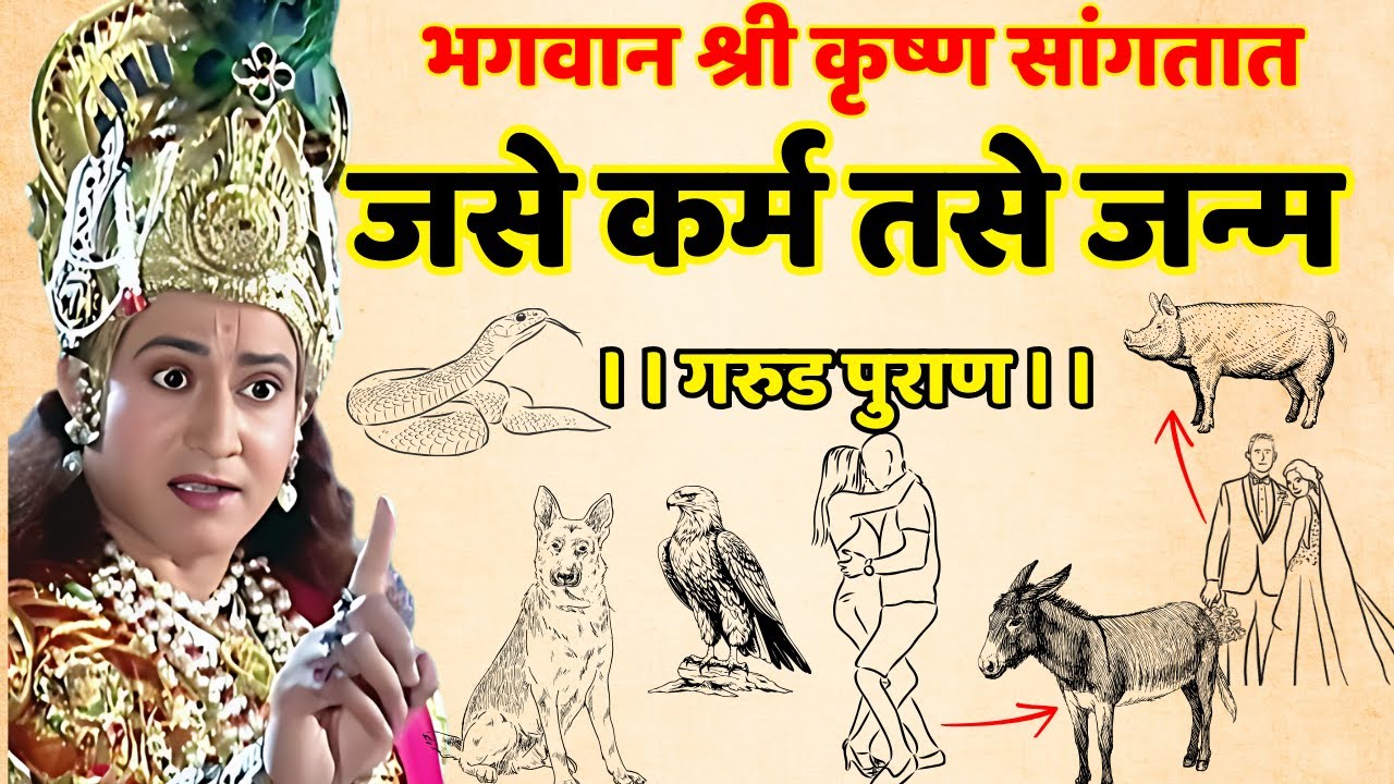 भगवान श्रीकृष्ण सांगतात माणूस जसे कर्म करतो तसाच पुढचा जन्म त्याच योनीत होतो... Shree Swami Samarth