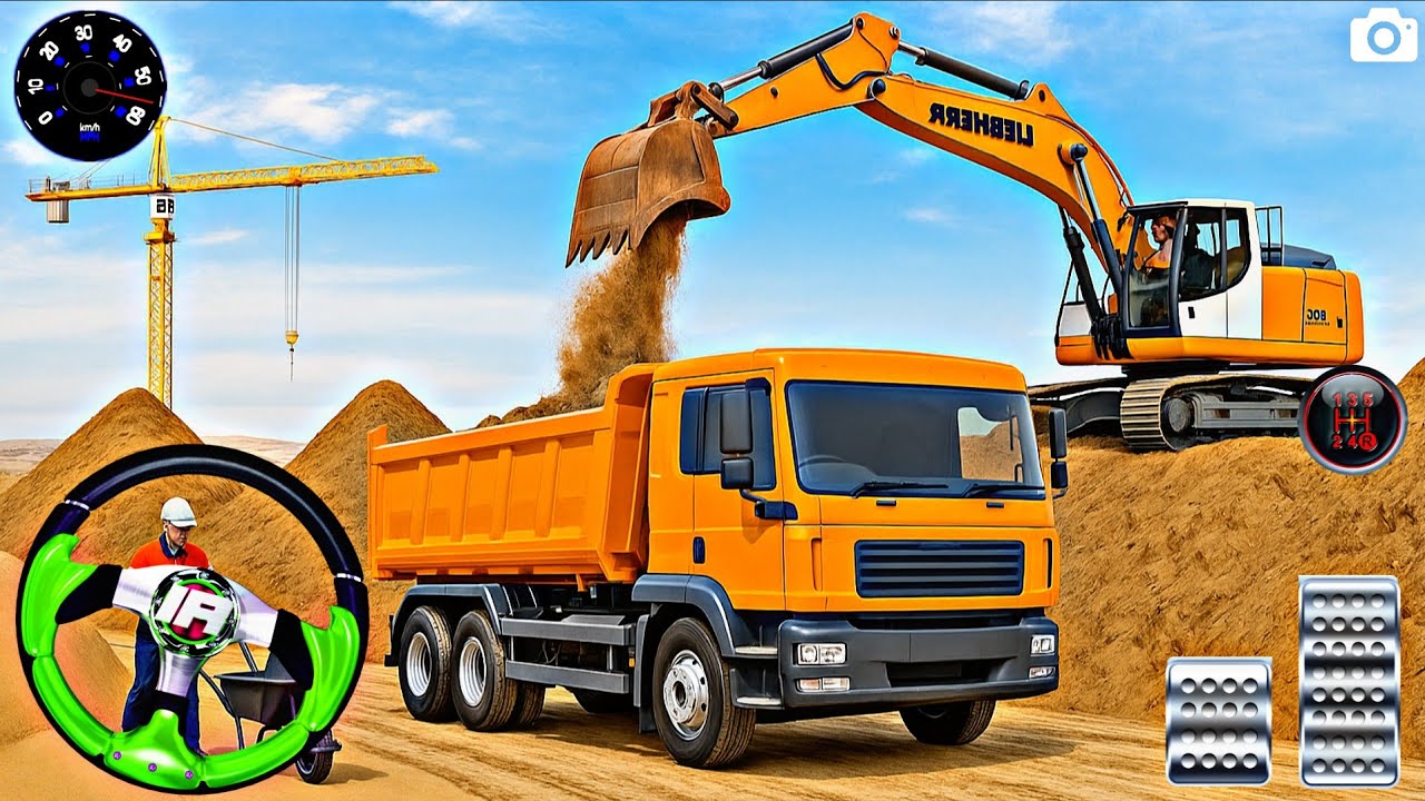 Real City Construction Jcb & Trucks Simulator | City Construction Driving Gameplay | #games 