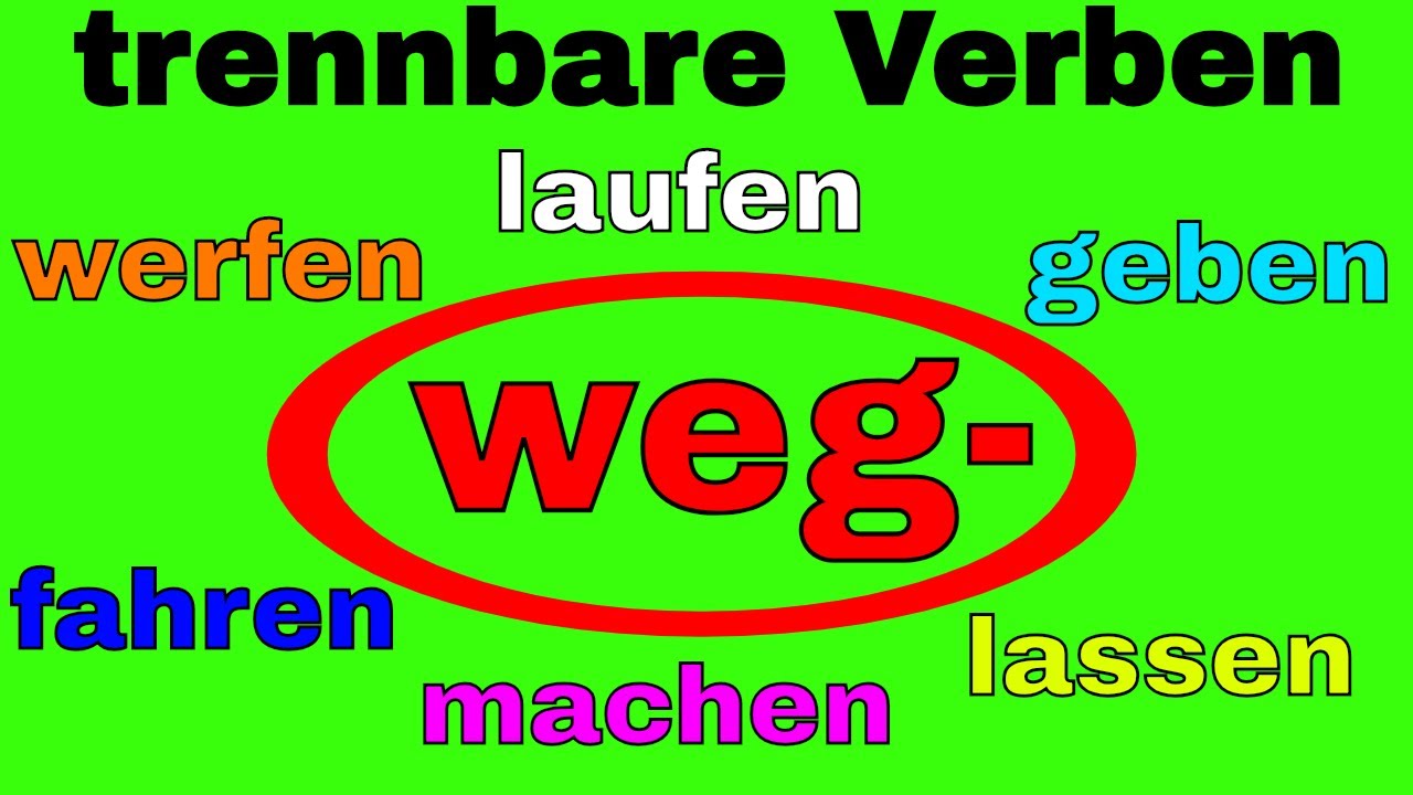 Wegwerfen weggeben wegfahren weglaufen wegmachen weglassen - Deutsch lernen auf Persisch