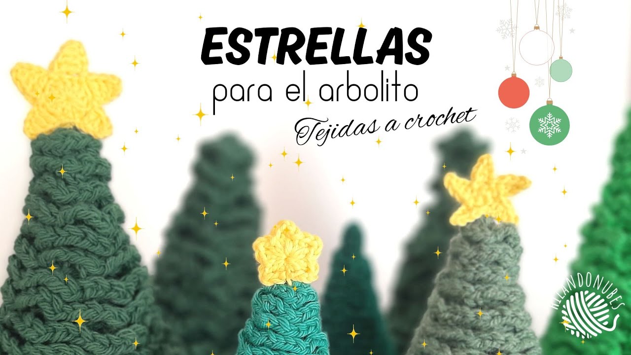 Estrellitas a crochet para arbolitos de Navidad 🎄​🎄​🎄
