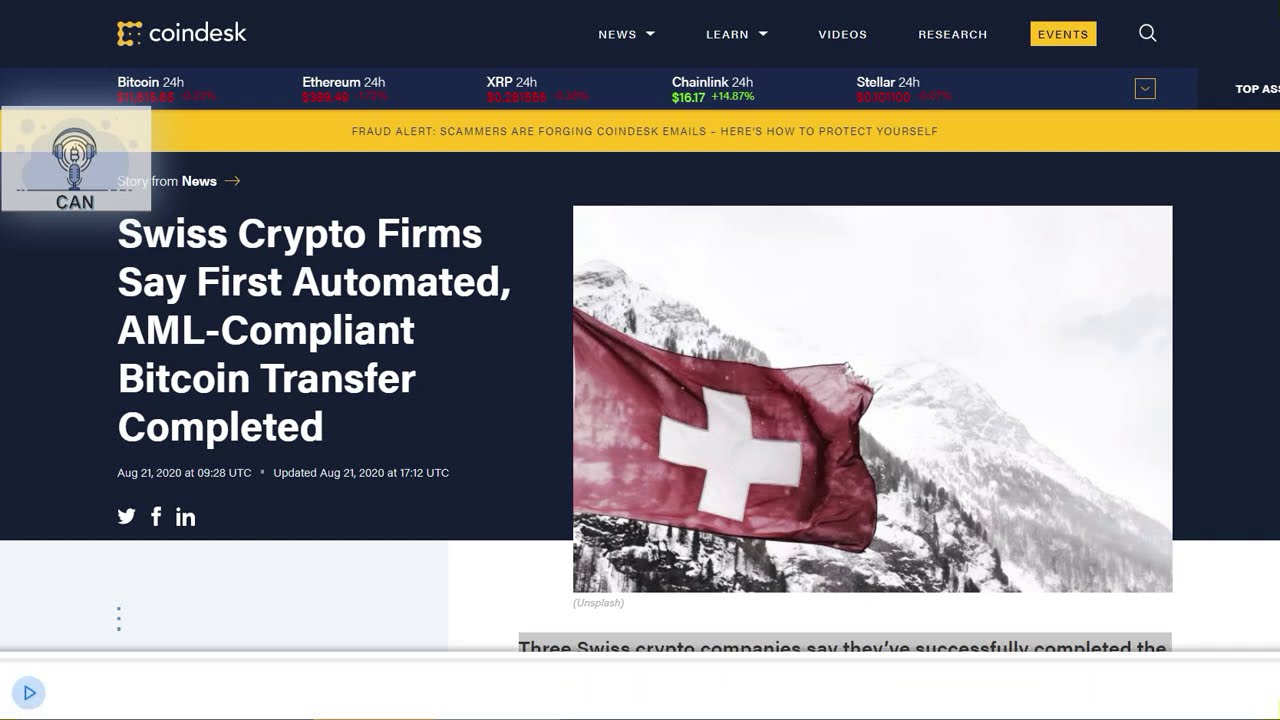 Swiss Crypto Firms Say First Automated, AML-Compliant Bitcoin Transfer Completed