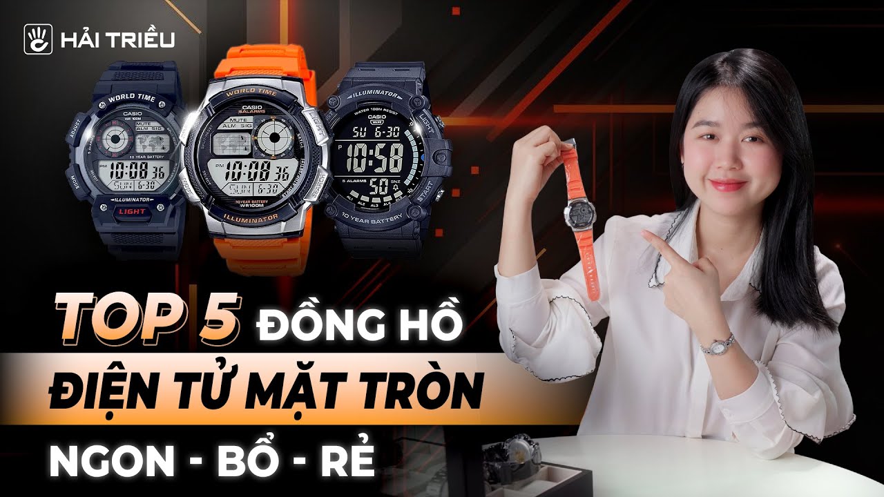 Top 5 đồng hồ Casio điện tử mặt tròn giá rẻ, bán chạy nhất mọi thời đại