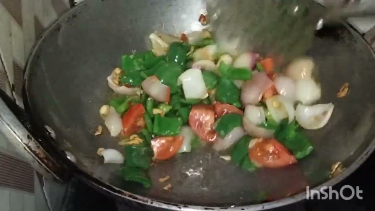 Chilli potato with indian test 