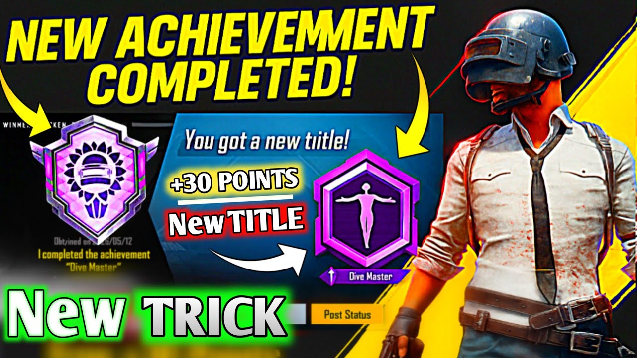 Trick To Get New (Dive Master) Title in BGMI | Easyway To Complete (Dive Master) Achievement in BGMI