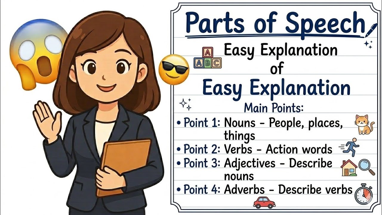 Parts of Speech Explained | English Grammar for Beginners | SSC CGL Preparation l Handwritten notes 