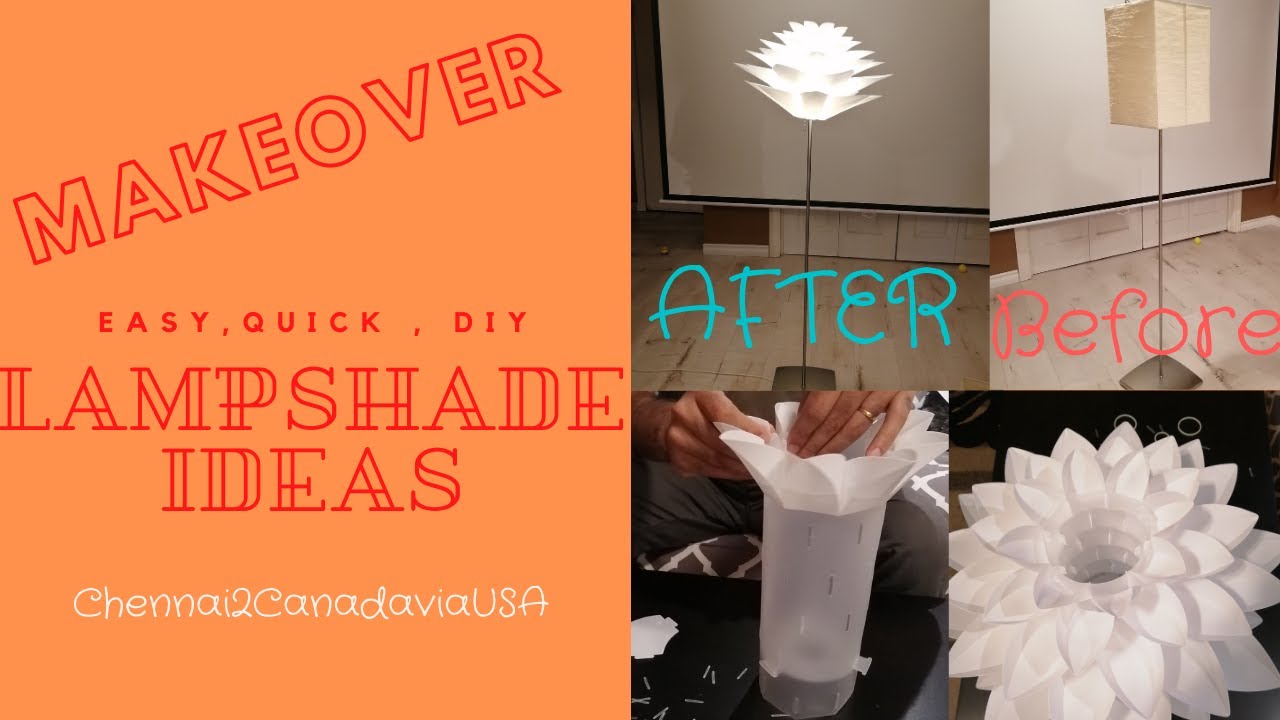 Lampshade Makeover |DIY|Easy| Looks stunning | Box opening | Lotus flower jigsaw puzzle lamp