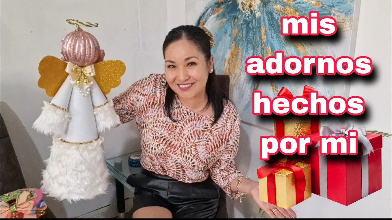 hice un ANGEL navideño 🎄🎄🎄 y les muestro más adornitos,  platica y más.Manualidades con Mary Lopez