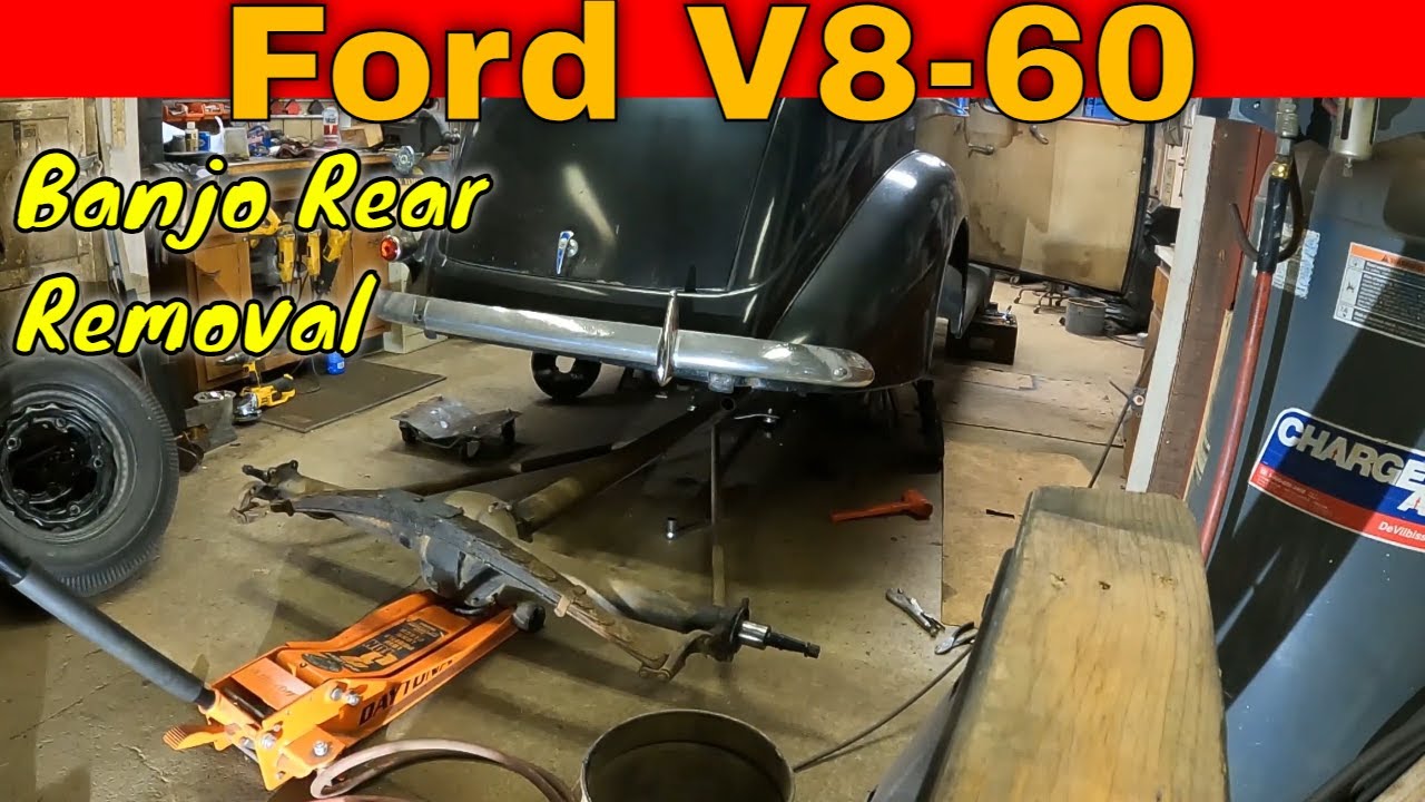 Снятие задней подвески и бензобака 4,44 Banjo с моего седана Ford V8-60 л.с. Tudor 1937 года выпу...