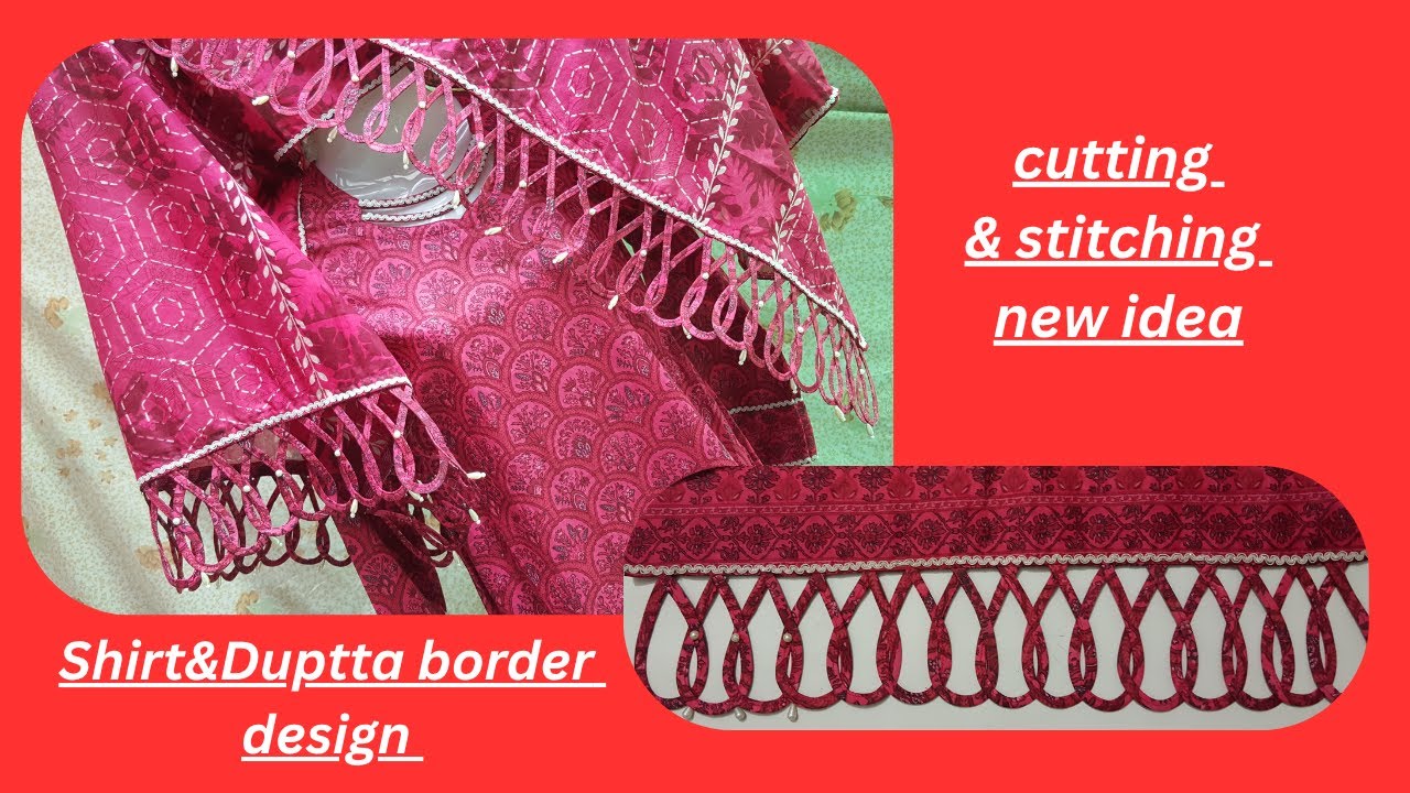 Hot and super easy shirt & duptta design/new border design/shirt daman design 2025