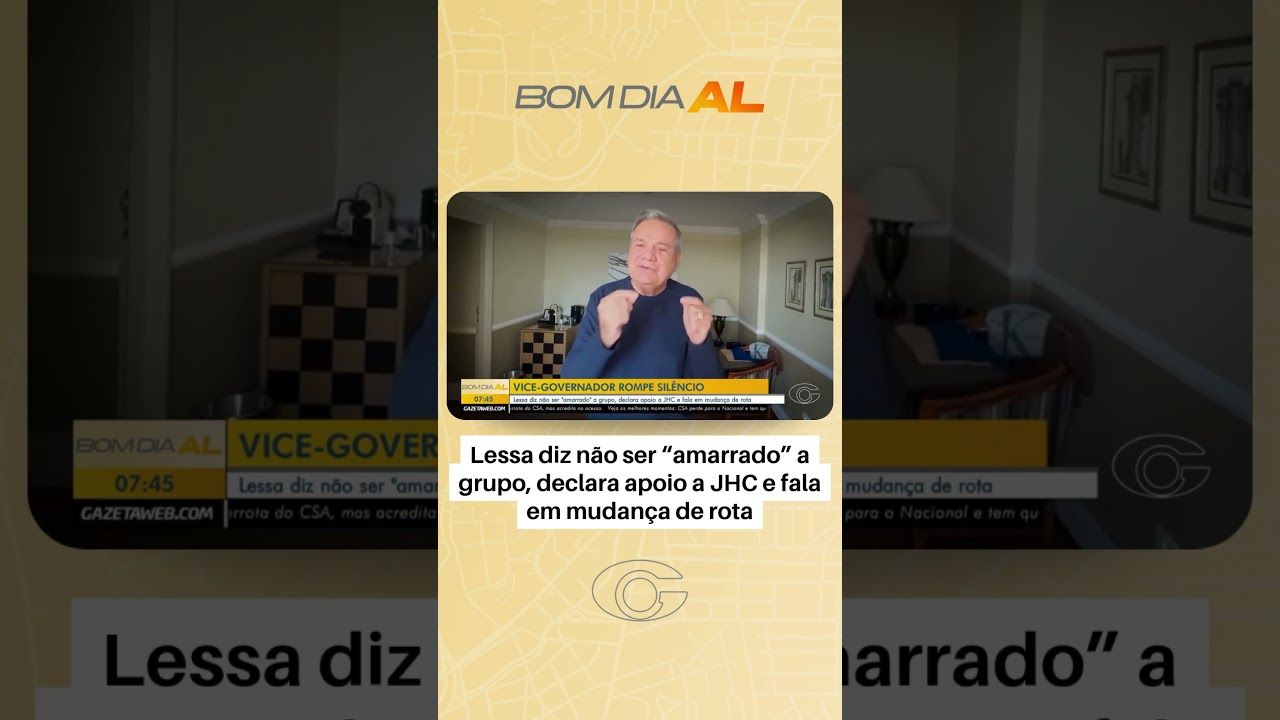 Lessa diz n&atilde;o ser &ldquo;amarrado&rdquo; a grupo, declara apoio a JHC e fala em mudan&ccedil;a de rota