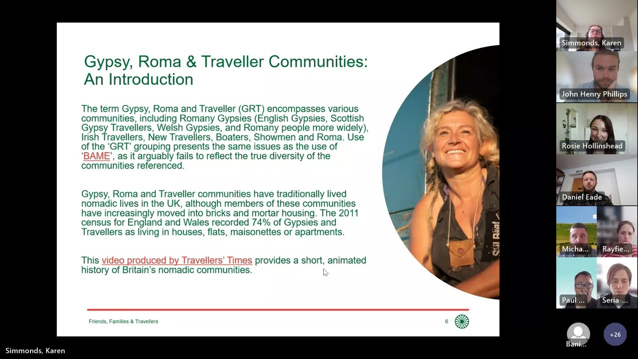 Webinar 33: Gypsy, Roma and Traveller people; SE Homelessness and Inclusion Health Network