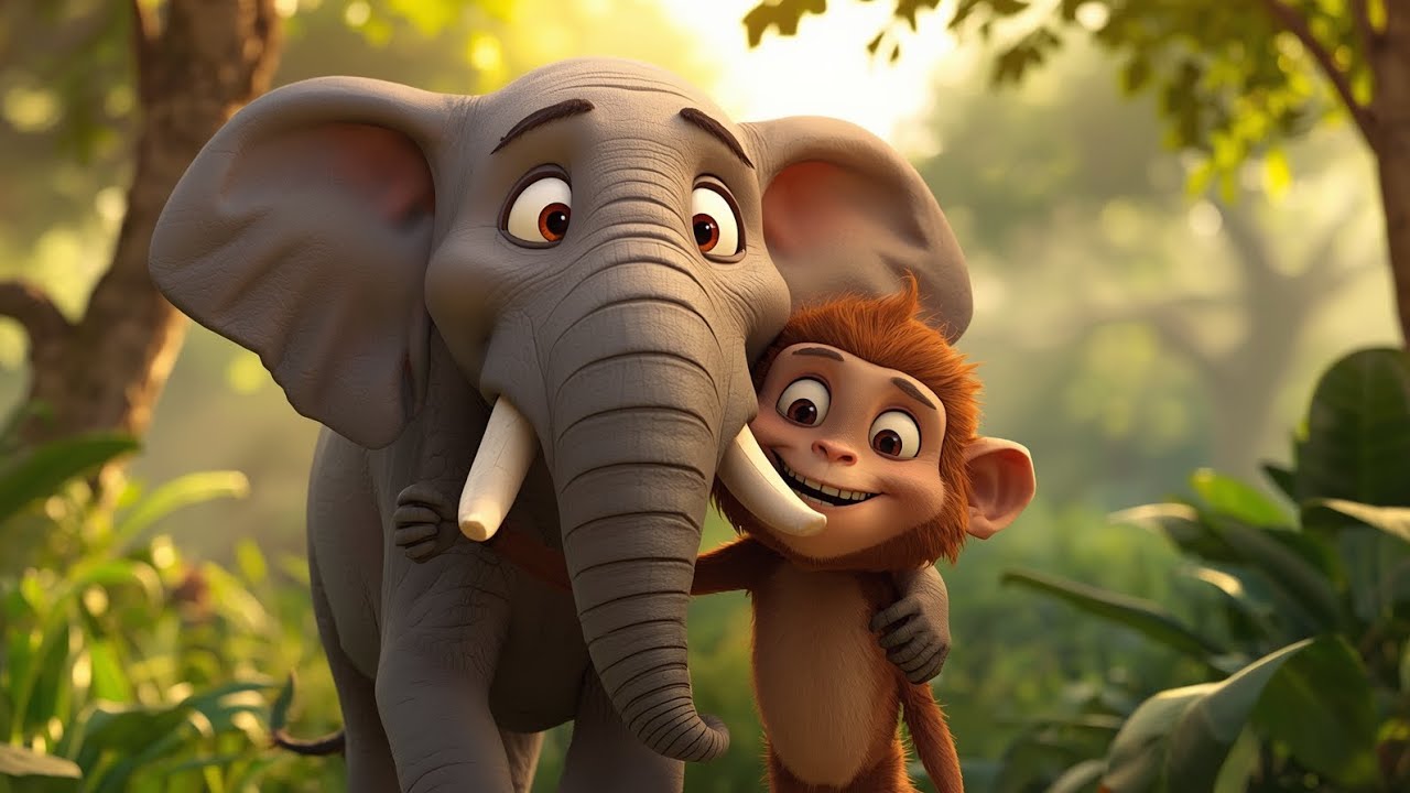 Jungle Ki Sachchi Dosti | हाथी और बंदर की अनमोल सीख | Hindi moral story | Jungle tals