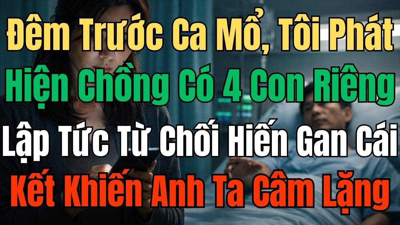 Đêm Trước Ca Mổ, Tôi Phát Hiện Chồng Có 4 Con Riêng, Lập Tức Từ Chối Hiến Gan – Cái Kết Khiến Anh Ta