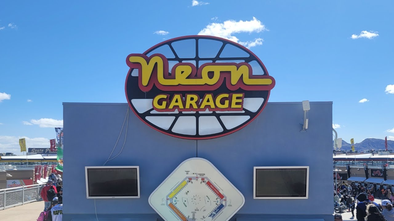 Pennzoil 400 Neon Garage / Pit Boxes Pre Race Las Vegas 2024