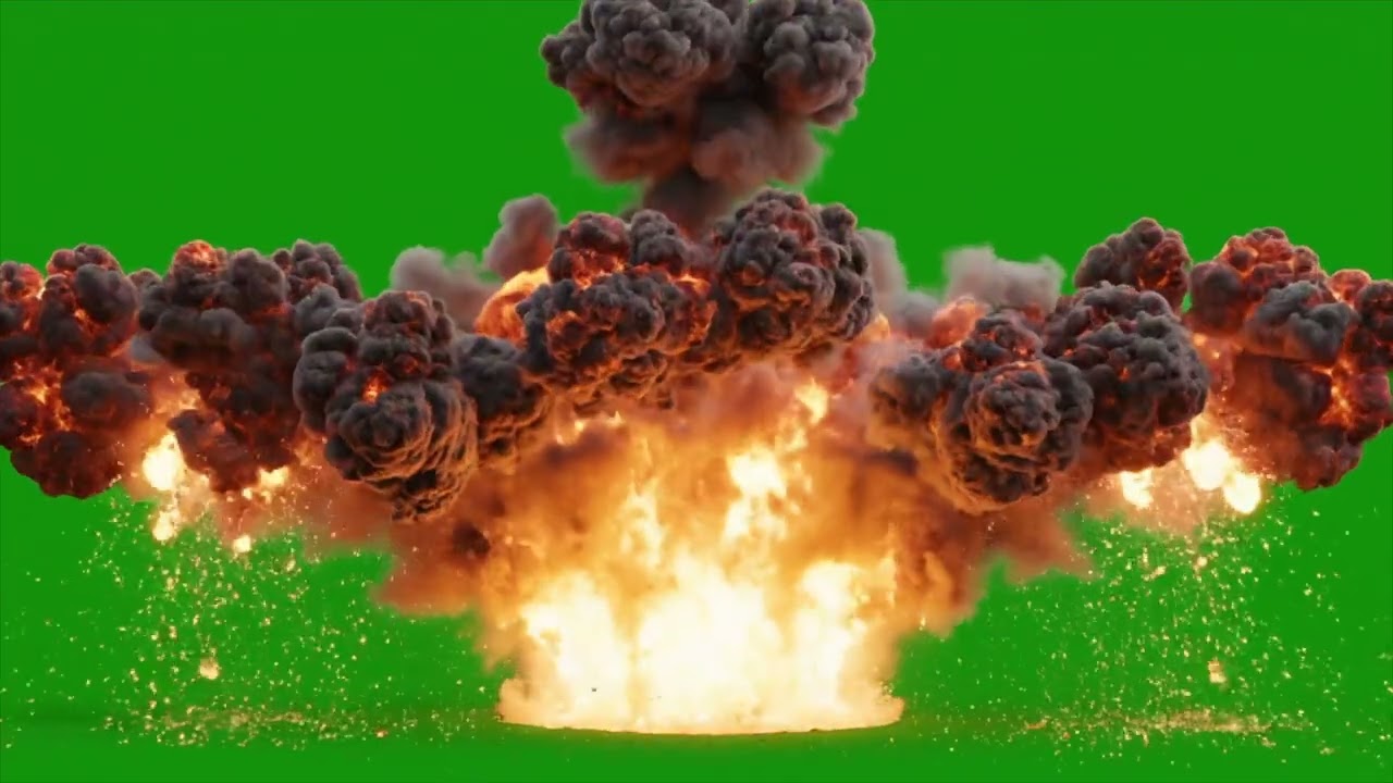 HD Explosion Green Screen #2 : No Copyright VFX for Filmmaking Projects 