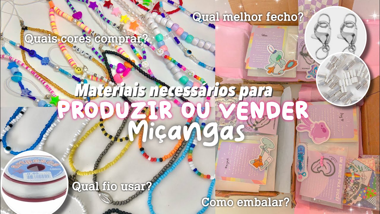 Materiais necessários para começar a produzir e vender MIÇANGAS!🛍️💓