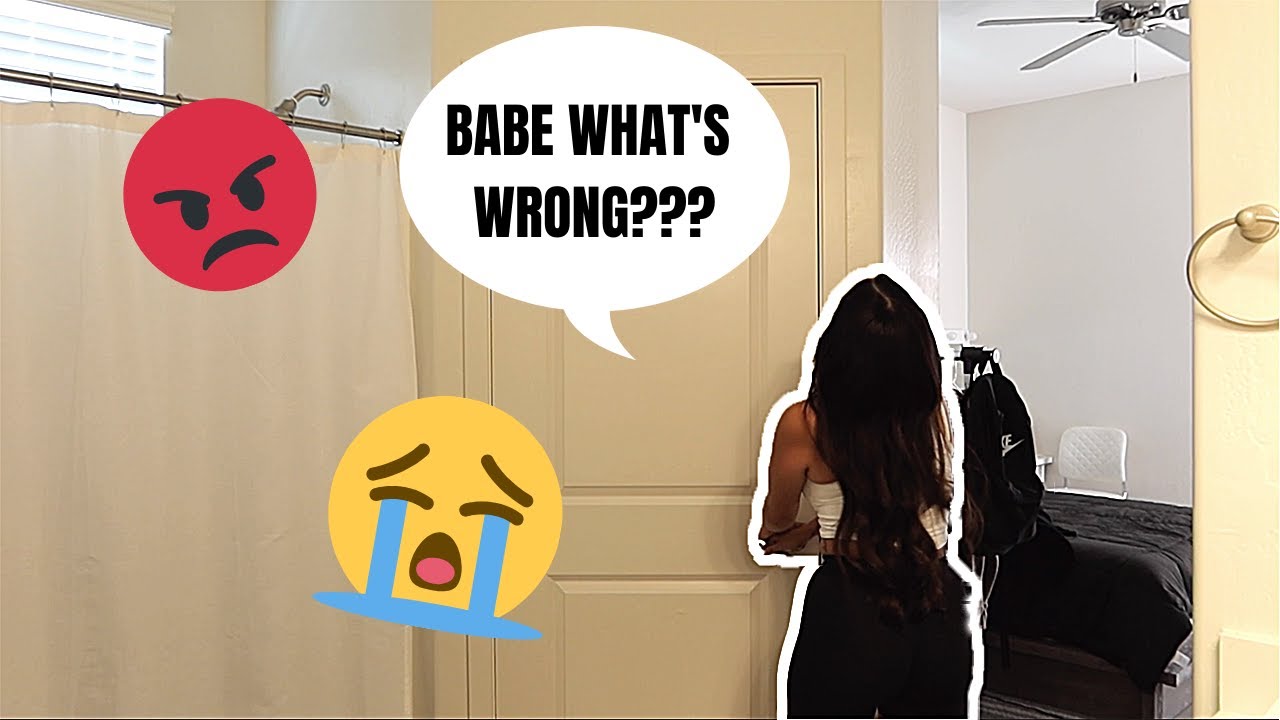 CRYING WITH THE DOOR LOCKED Prank On GIRLFRIEND! *Cute Reaction*