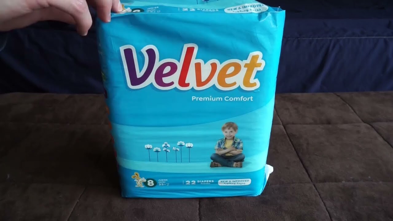 Velvet Premium Comfort 8 Youth Diaper Unboxing / Capacity Test
