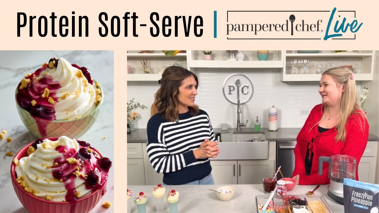 Протеиновое мягкое мороженое и вкусные смузи | Прямая трансляция от Pampered Chef