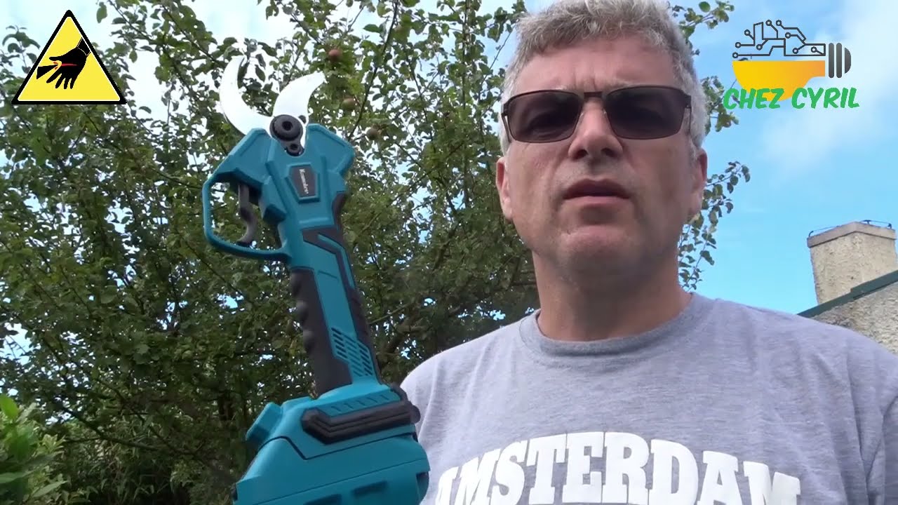 Sécateur KAMOLEE réglable, coupe branche télescopique 2.5m : échenilloir ultime sur batterie Makita