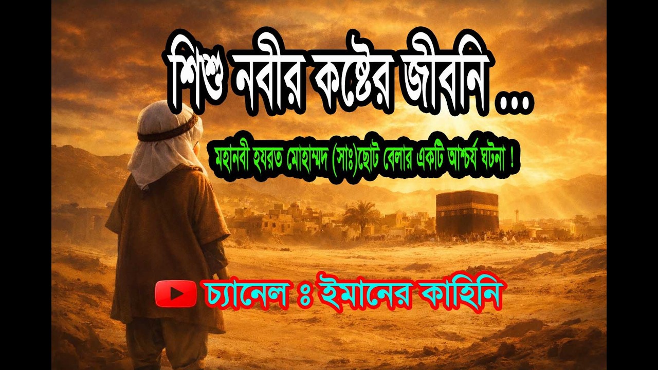 শিশু নবীর কষ্টের জীবনী | মহানবী হযরত মুহাম্মদ (সাঃ)-এর ছোটবেলার আশ্চর্য ঘটনা | চ্যানেল ইমানের কাহিনি