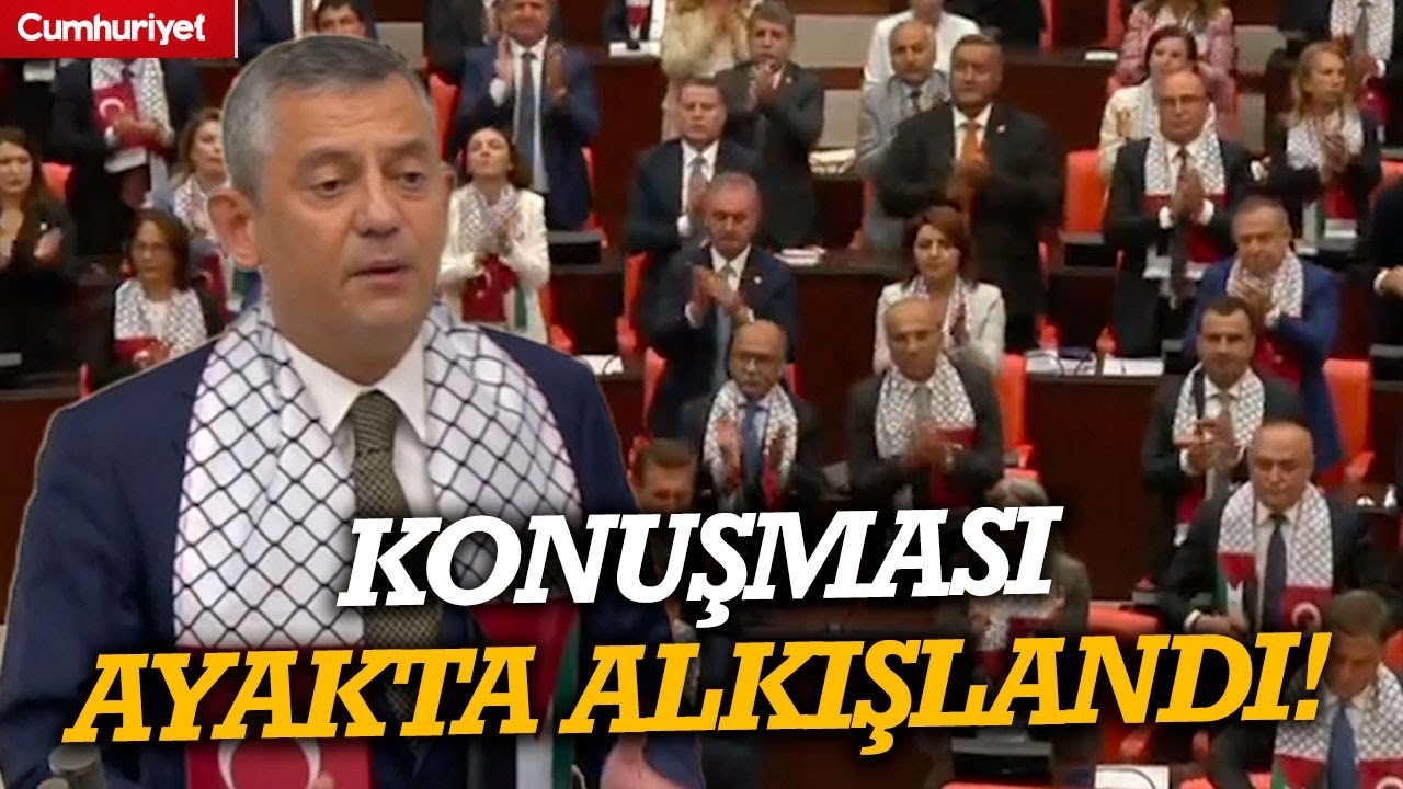 Özgür Özel'den ayakta alkışlanan konuşma! Erdoğan'a flaş 'Filistin' çağrısı