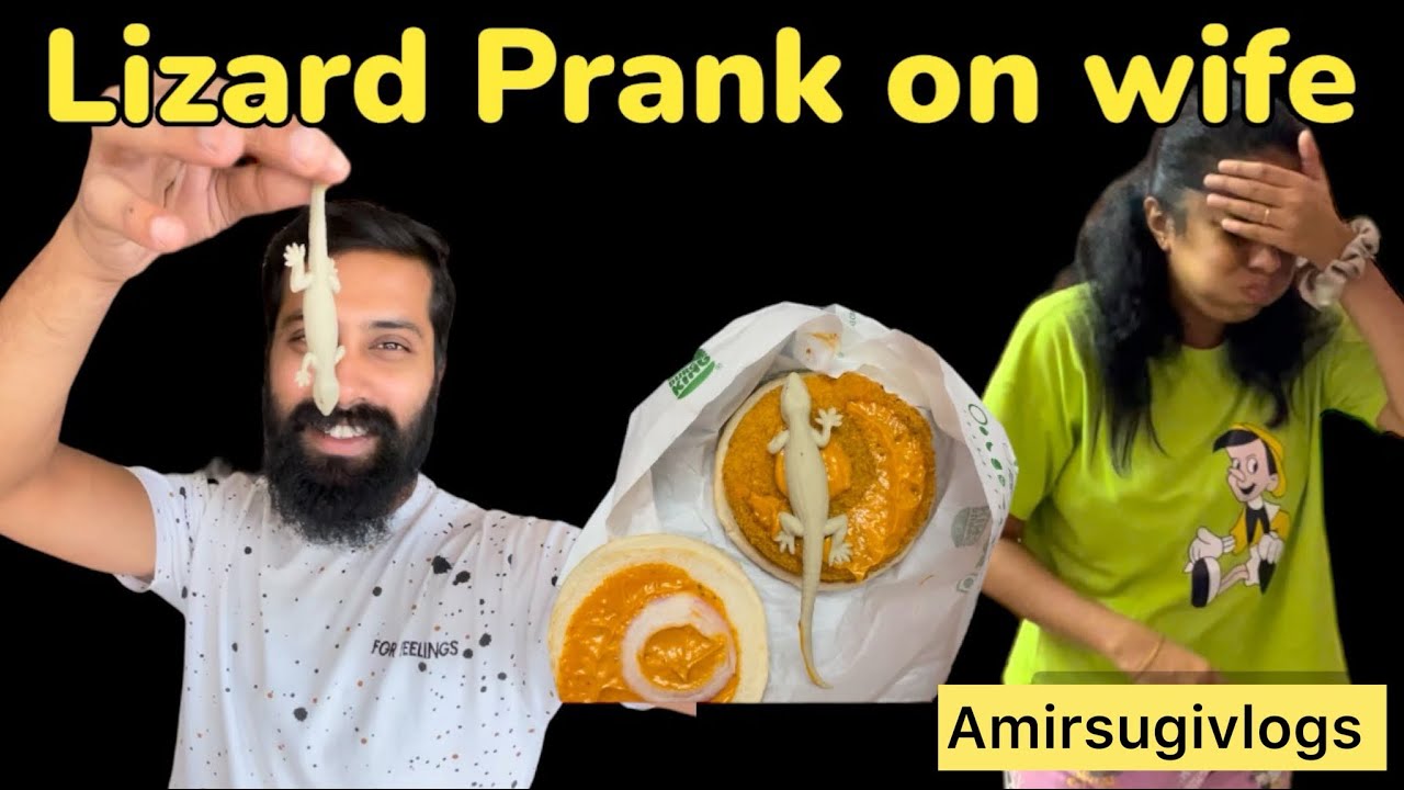 Lizard Prank On Wife | Prank gone wrong | Prank on wife Tamil |Tamil Couple Prank | Food Prank| 2023