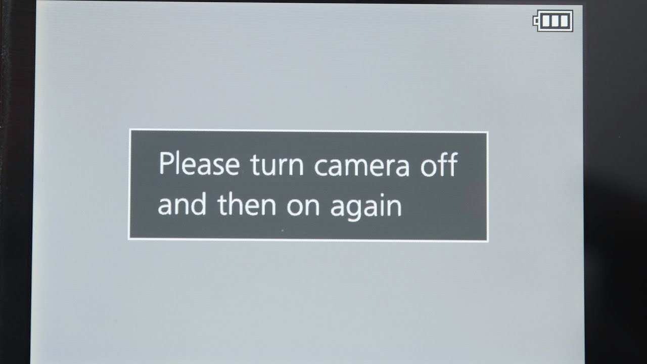 Выключите и снова включите камеру — сообщение об ошибке Panasonic G7