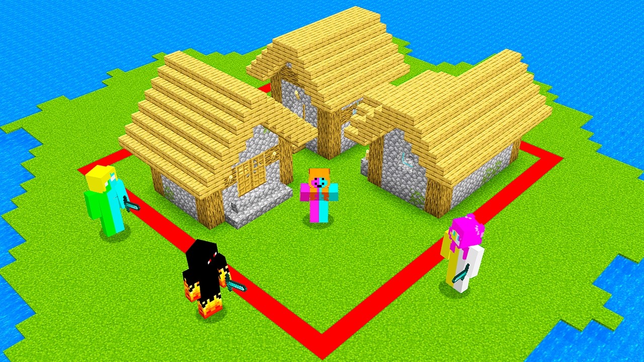 Майнкрафт, но ДРУЗЬЯ РАЗДЕЛИЛИ остров ПОПОЛАМ!